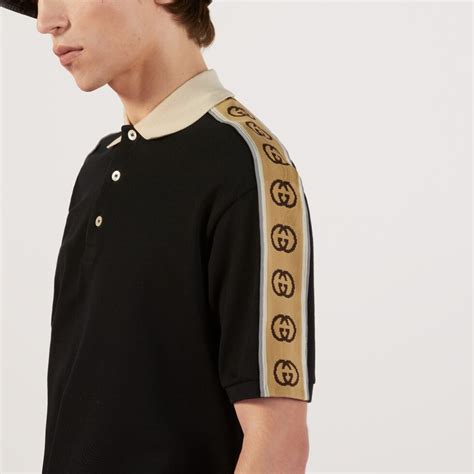 gucci polo with interlocking g stripe|Gucci Polo with Interlocking G stripe.